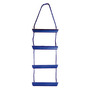 Blue nylon cord ladder, 3 polycarbonate steps